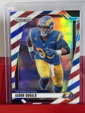 Panini 2024 Prizm Aaron Donald Red White & Blue Prizm #172 Rams Football