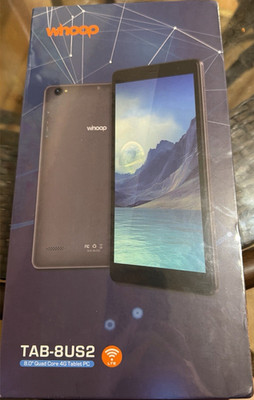 Whoop TAB-8US2 8'' Quad Core Tablet 128MB Wi-Fi 4G LTE Black New