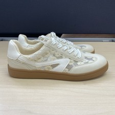 Dolce Vita Women's 8.5 Voyage Sneakers Daisy Lace White Gum Sole Casual Shoes