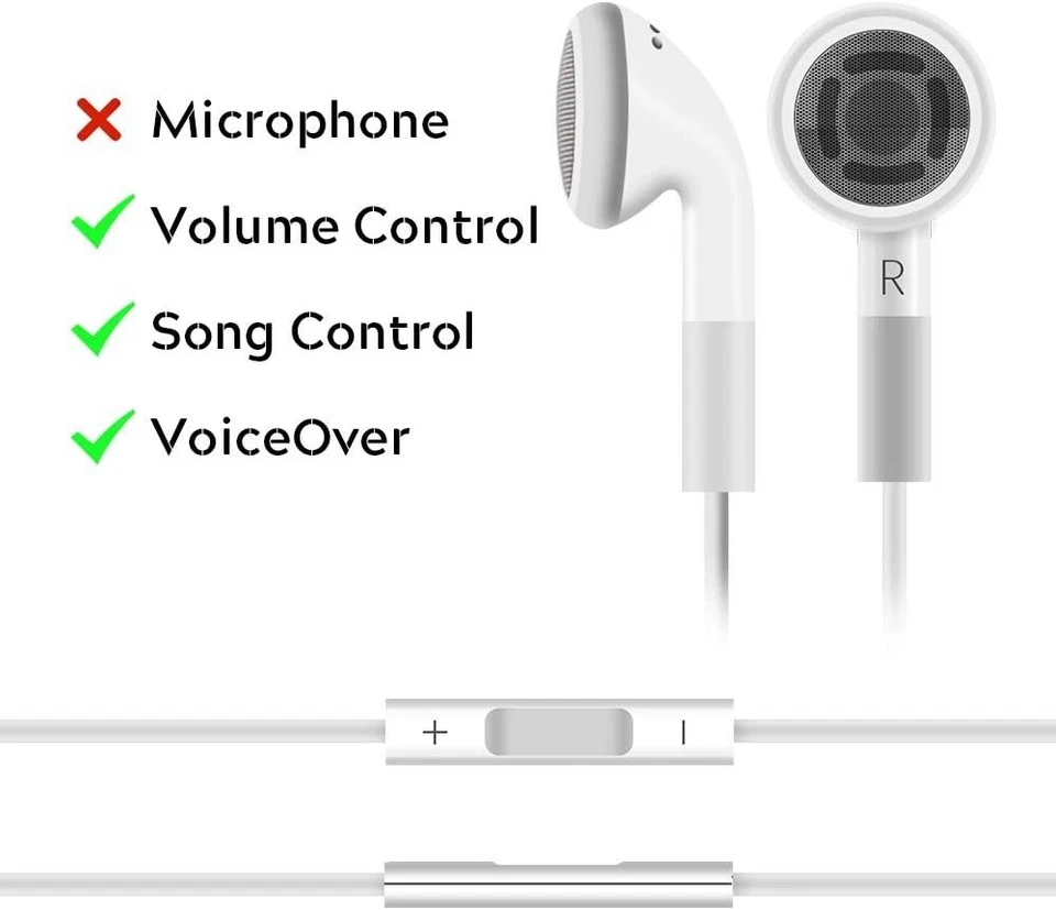 Elegantes auriculares internos blancos con control remoto para iPod Shuffle y táctil - 3,5 mm - Imagen 4 de 4