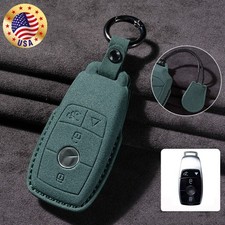 4 Button Remote Fob Key Case Cover Leather For Mercedes-benz A B C E S G Class