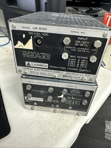 (2) Vintage Lambda Power Supply Lm B120 , Lcs-b-120 Untested