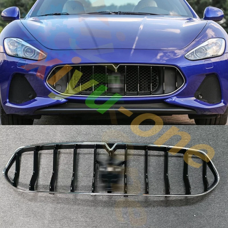 ABS Chrome+Black Front Bumper grill grille For 2018-2022 Maserati GranTurismo - Image 2 of 4