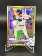 2021 Bowman Draft Chrome True Gold Refractor /50 Ethan Wilson #BDC-140