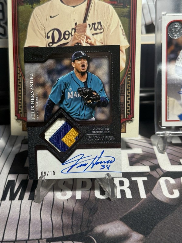 topps update series 2025 felix hernandez flagship autograph patch /10