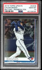 2019 TOPPS UPDATE BATTING-RAINBOW FOIL #US39 CAVAN BIGGIO PSA 10