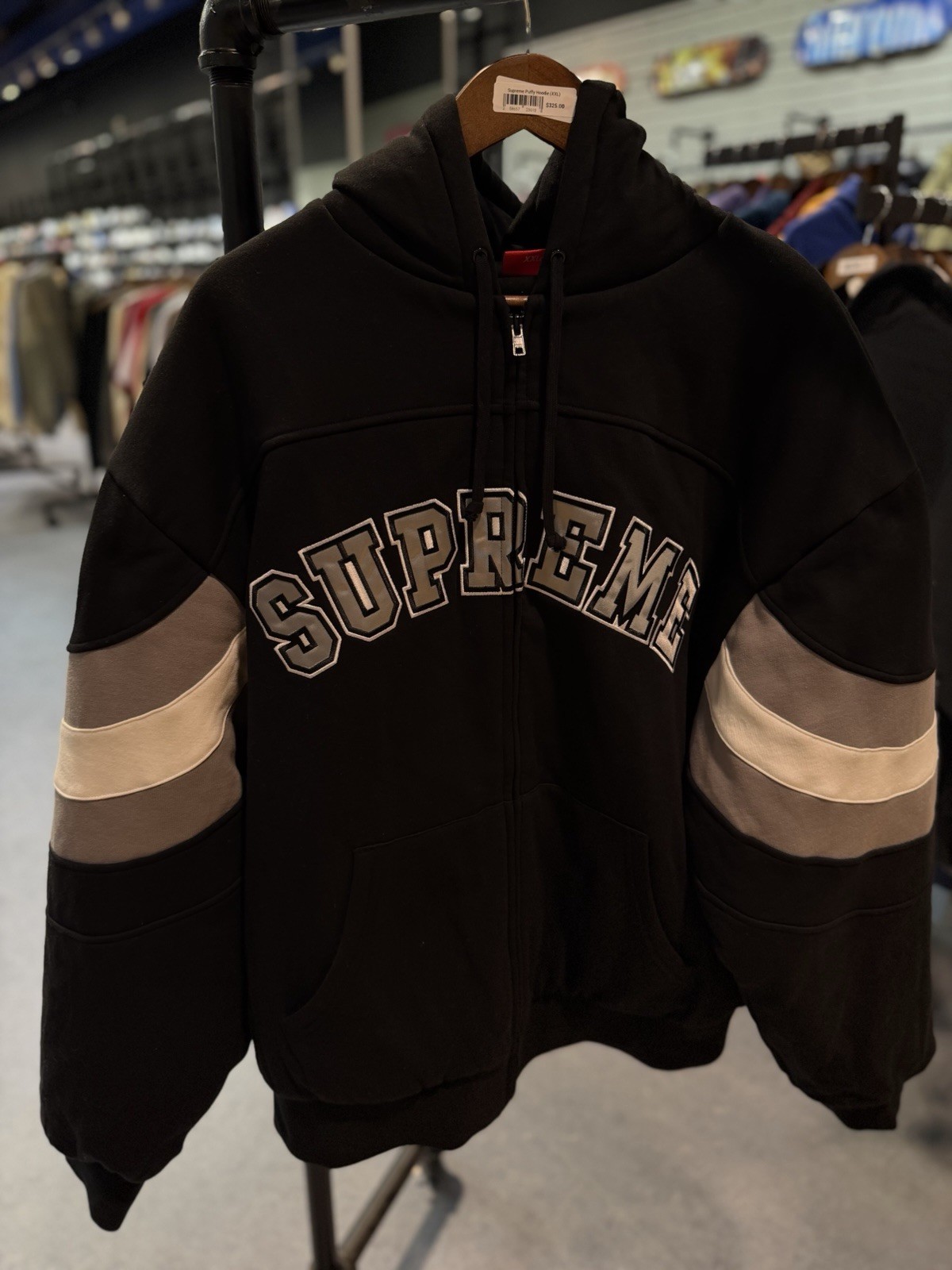 Supreme Filled Zip Up Hooded Sweatshirt Black Size XXL Brand New 2026 Rare