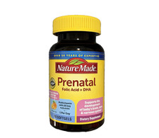 Nature Made Prenatal Multivitamin Folic Acid  DHA 60 Softgels Exp 03/2027