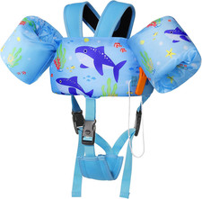 Toddler Swim Vest Arm Bands Floaties for Kids 20-50 Lbs Learn-to-Swim Aid