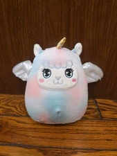 Squishmallow 5” Winona the Llama Pegacorn Plush Kellytoy Claire’s Glitter Wings