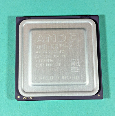 AMD-K6-2/500AFX 500MHz Processor Super Socket 7   Pins Intact   Untested