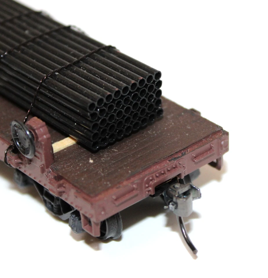 Athearn 50' Flat Car Rock Island 90249 Built w/ Custom Load kadees - Image 3 of 4