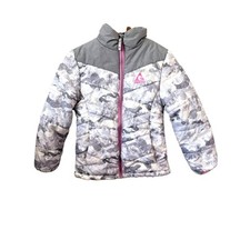 Gerry Girls Puffer Jacket - Size S 7/8 - Camo Print with Pink Accents