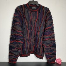 COOGI - Pure New Wool Multicolor 3D Knit Black Label Sweater - Size: M
