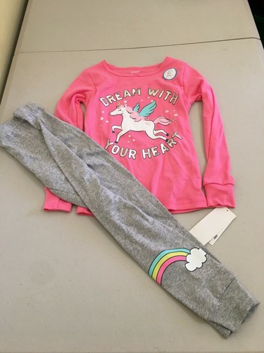 NWT Carter's Unicorn Pajama Set Girls Snug Fit many sizes Toddler - 第 1/1 張圖片