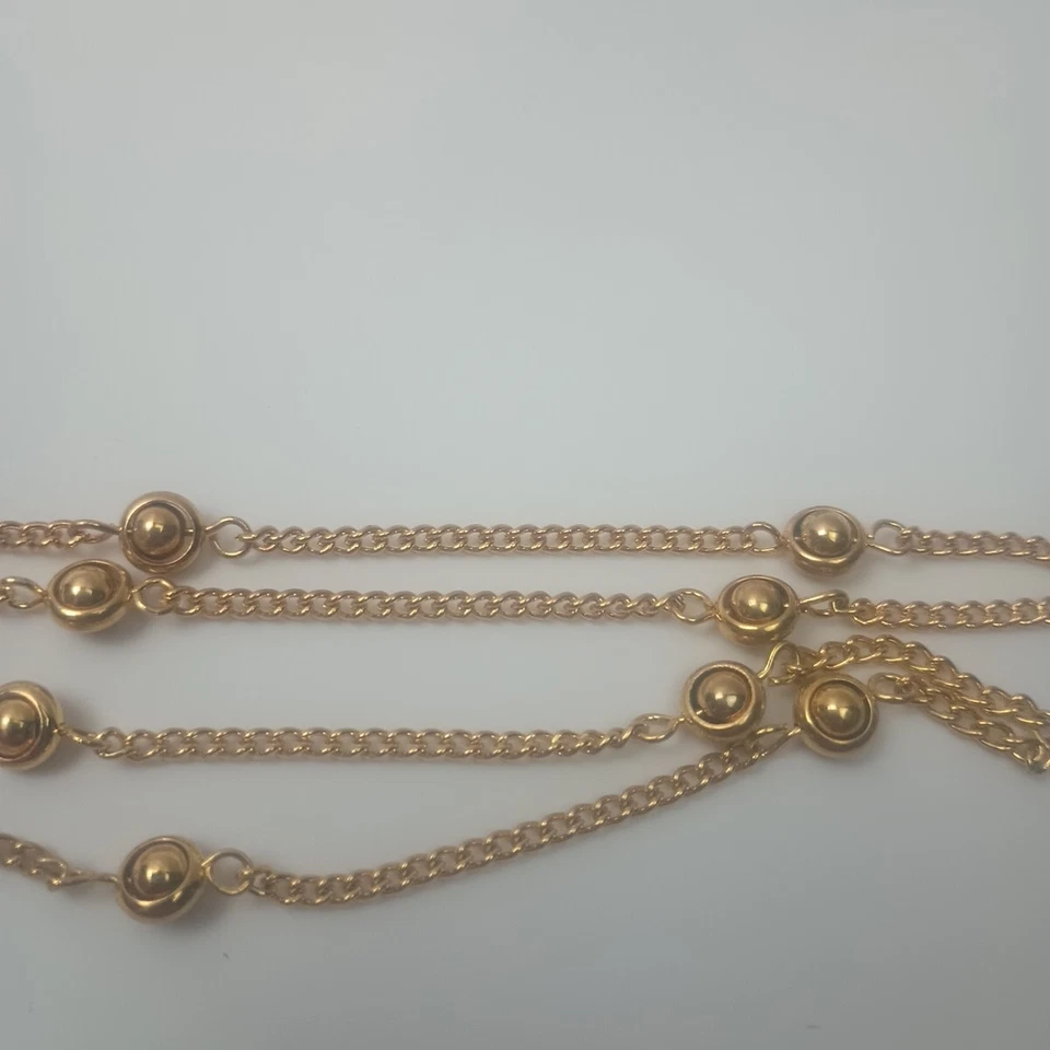  Lote de 3 collar cadena cable bola cuentas satélite 15" pulgadas  Foto 2 de 4