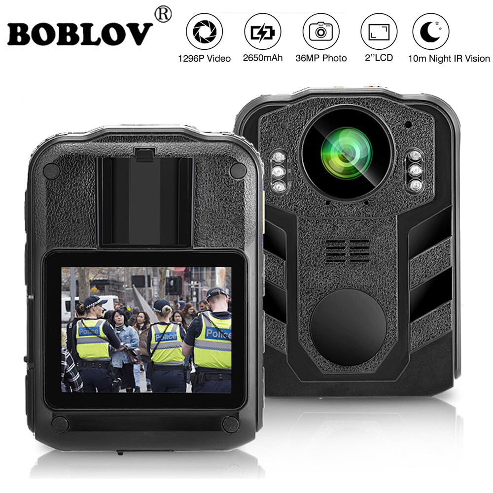 BOBLOV Body Mounted Camera 1296P Body Camera Audio & Video Recorder