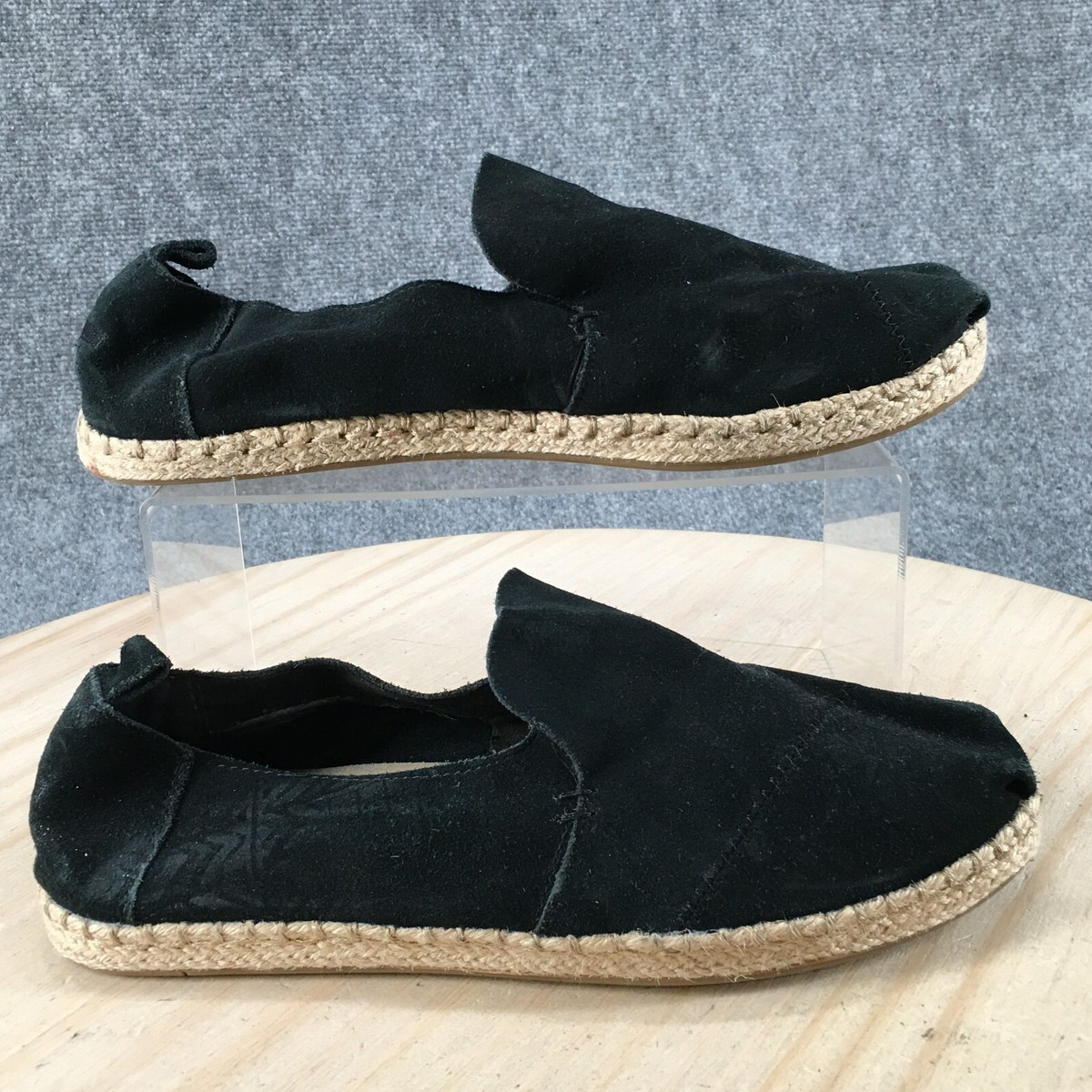Toms Shoes Womens Deconstructed Alpargata Rope Espadrilles Black Comfort