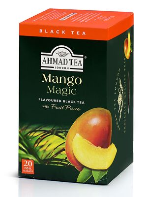 AHMAD TEA Mango Magic Schwarzer Tee Beutel 20 Stück á 2 Gramm Classic