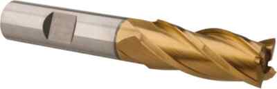 Hertel E8031036 Square End Mill: 9/16'' Dia, 1-3/8'' LOC, 1/2'' Shank, 3-3/8'' OAL