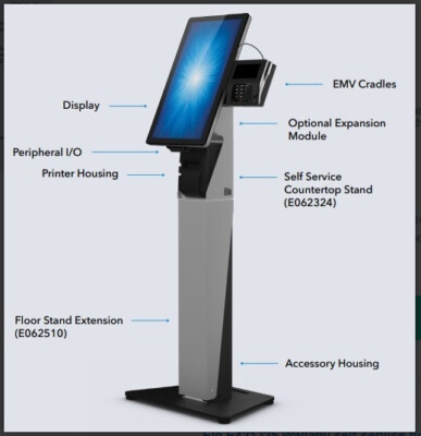 Elo Wallaby Self Service Floor Stand (Stand Only) E421325
