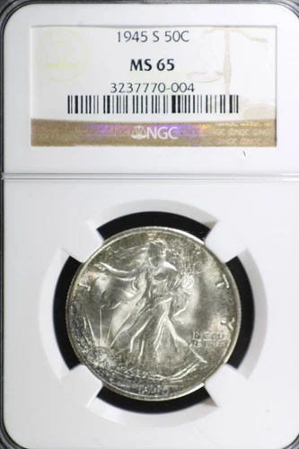 1945-S MS65 Walking Liberty Half Dollar, NGC MS65 **!!! RARE GRADED COIN!!