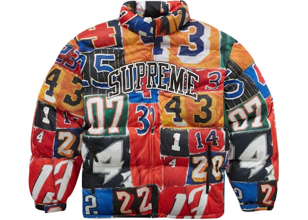 Taille XXL   Veste matelassée en jersey maille suprême multicolore Pre Ow