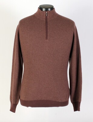 Loro Piana Cashmere Roadster Pull Sweater - Burgundy - 2XL - $1350