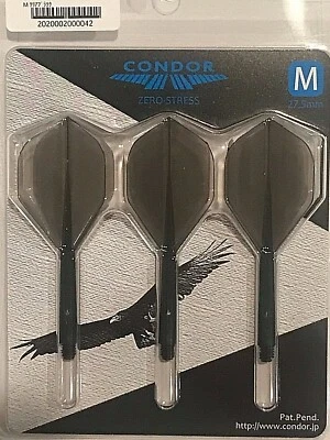 LASER DARTS CONDOR ZERO STRESS SMALL SHAPE FLIGHTS SMOKE MEDIUM LENGTH FAST FREE SHIPPING
