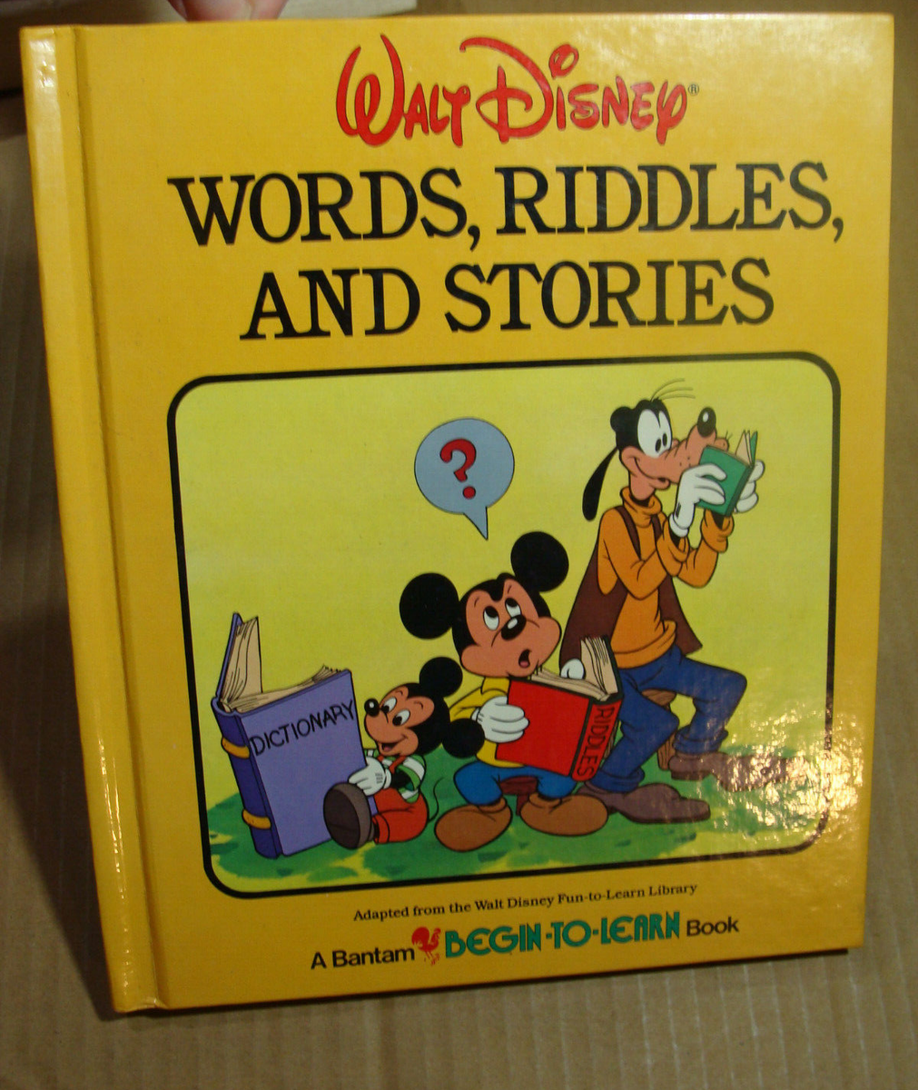 Walt Disney Words, Riddles, And Stories (1985 HC) Children's