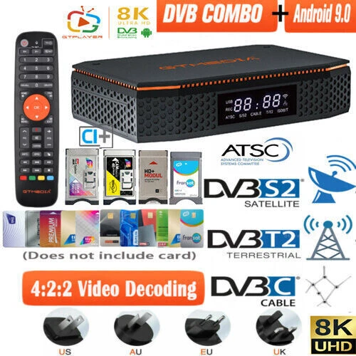 8K DVB-S2X/T2/Kabel Satelliten Sat Receiver Android Smart TV Box HD+ Tivusat CI+ - Bild 3 von 4