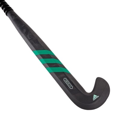 ADIDAS DF24 100% Carbon Field Hockey Stick - Black/Green, High-Performance Field