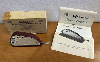 GARRARD SPG2 Stylus Pressure Gauge Record Player GRAMOPHONE Box Manual