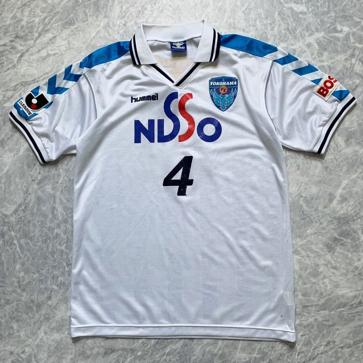 ウェア YOKOHAMA FC Hummel VTG 00s RARE YOKOHAMA FC 2001 JAPAN FOOTBALL SOCCER JERSEY HUMMEL
