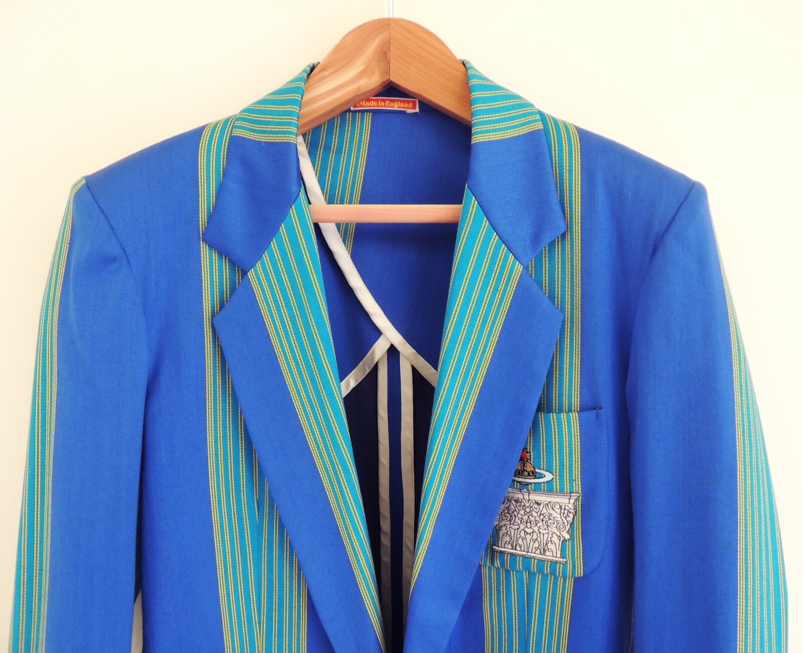 VIVIENNE WESTWOOD 1988 TIME MACHINE  Mens blue stripe deep sky blazer jacket Orb image 5