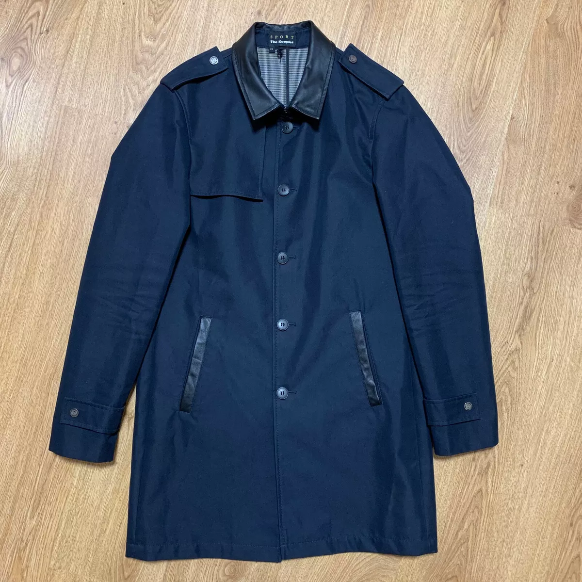 Kooples trench top coat mens