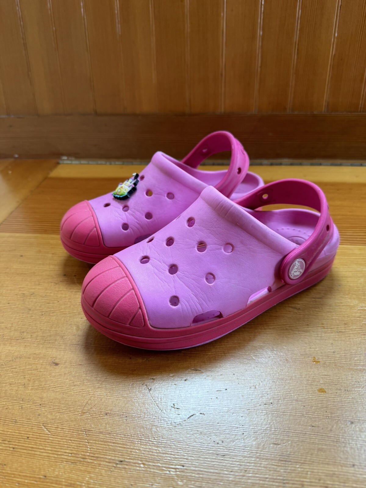Crocs Kids' Bumper Toes Clog Pink Girls Crocs Size 12 With Charm eBay