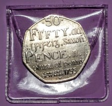 Johnsons Dictionary 50p Coin 2005 Circulated Rare QUEEN ELIZABETH USED CONDITION
