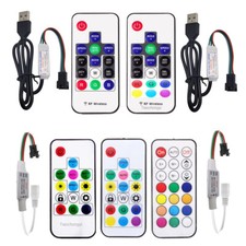 WS2811 WS2812 RGB LED light strip contorller 14Key 17Key 21key RF Remote DC5-24V