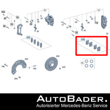 Original Mercedes AMG E53 Bremsbel&auml;ge Bremskl&ouml;tze VORNE 213 238 257 A0004211402