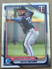 2024 Bowman Chrome #BCP-4 Bryan Acuna Prospects Minnesota Twins 