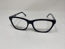 ROMEO GIGLI EYEGLASS FRAME RG 77011 B 52/15/140 BLACK MARBLE FLEX HINGE 721