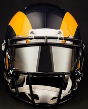 LOS ANGELES RAMS NFL Football Helmet with CHROME MIRROR Visor / Eye Shield