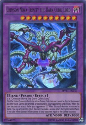 Yugioh! LP Crimson Nova Trinity the Dark Cubic Lord - MVP1-EN040 - Ultra Rare - 