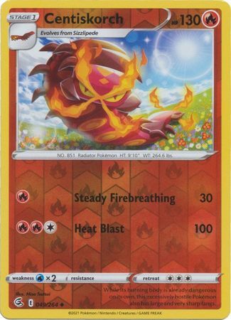 CENTISKORCH 049/264 FUSION STRIKE POKEMON (REVERSE HOLO, NM)