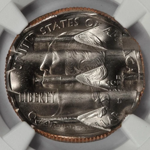 2007 D NGC BU Mint Waffle Canceled Montana Quarter Great Eye Appeal