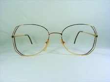 Prestige eyeglasses Gold plated Aviator Scallop oval women frames NOS vintage