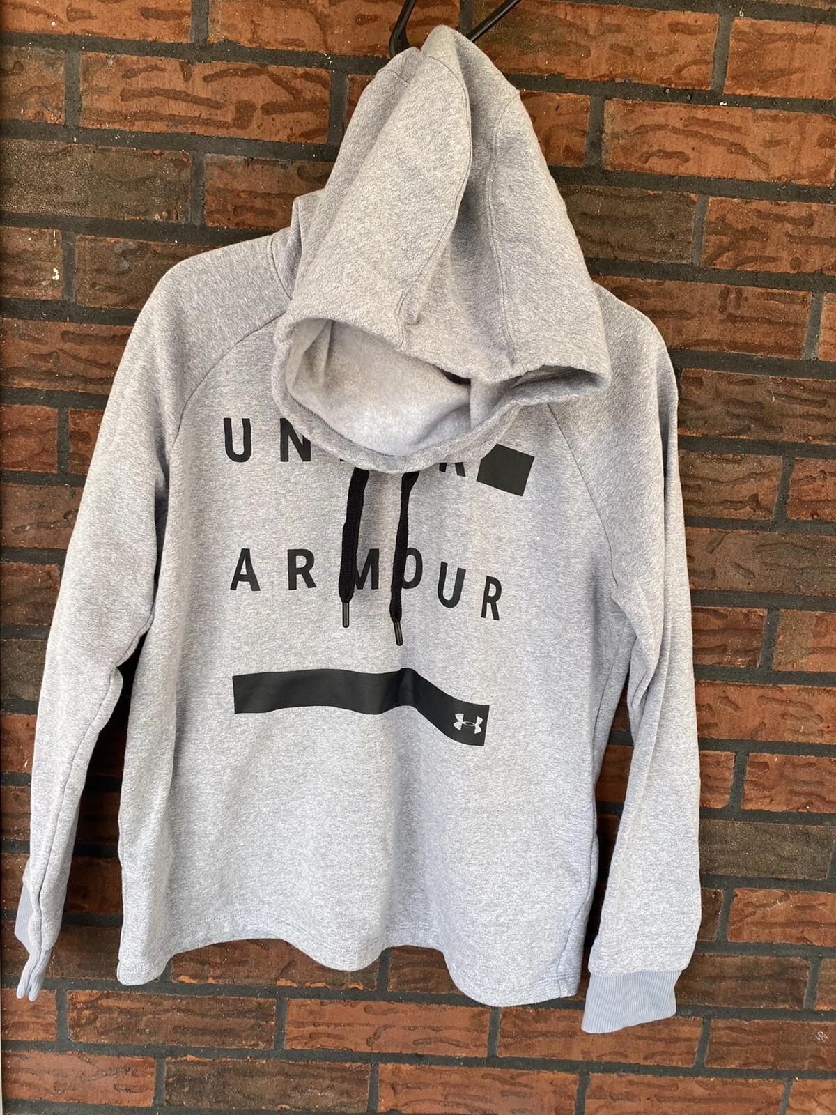 VETEMENTS Felpa con cappuccio Under Armour Threadborne grigia media manica lunga top shirt