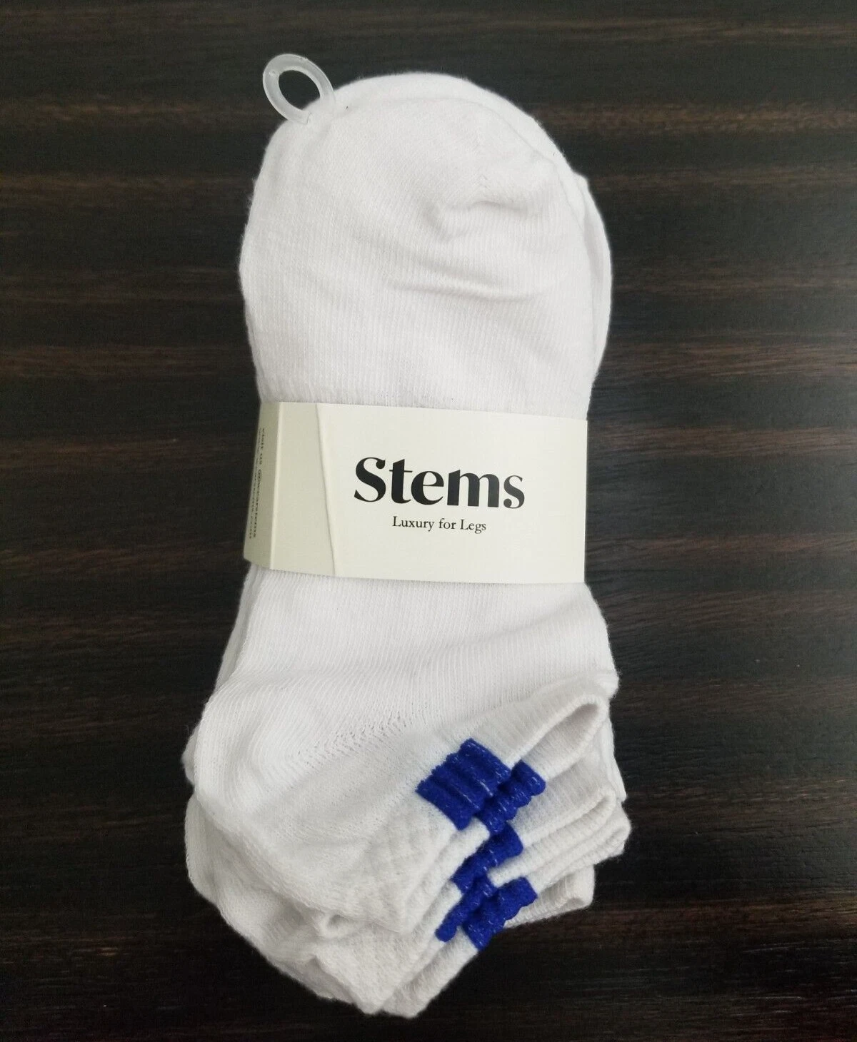 8 Pack STEMS White Tab Low Cut Socks ONE SIZE 5-11 Luxury Cotton Polyamide NEW