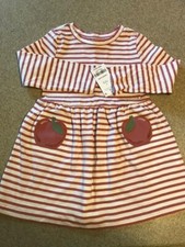 New Toddler Girl Carter's Striped Apple Jersey Dress 2 3 4 5